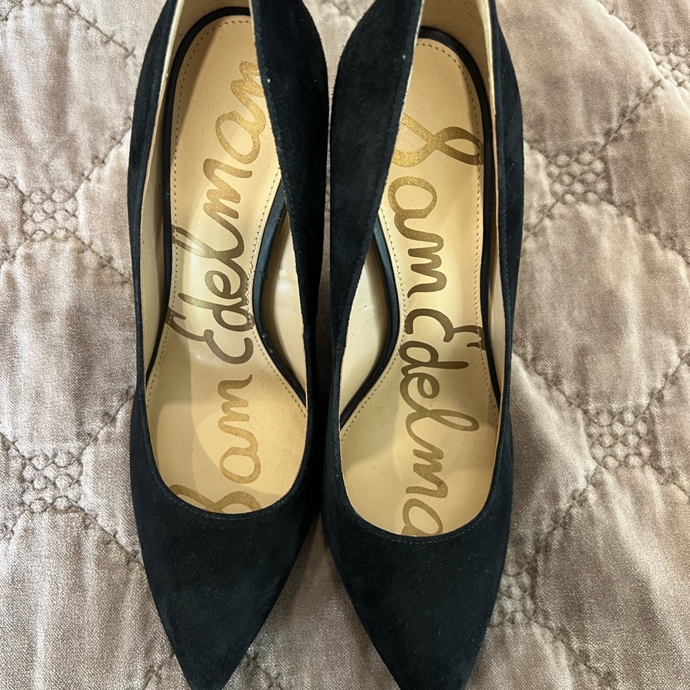 Sam Edelman Black Elegant Pointed-Toe Heels